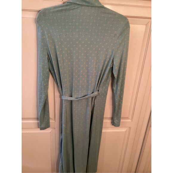 J. McLaughlin Silk Wrap Dress Sz L Robyn Egg Blue - Picture 4 of 9